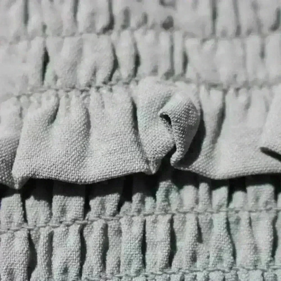 LOVE TREE Tank Top Cropped Ruched Smocked Ruffled Stretchy Coquette Women Small - Picture 7 of 8